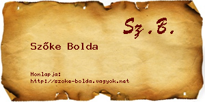 Szőke Bolda névjegykártya